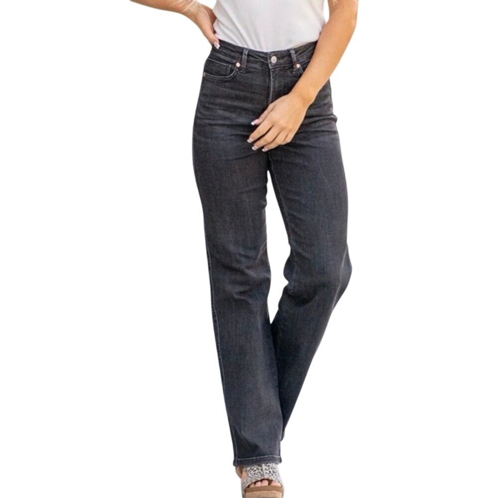 Judy Blue Charcoal Straight Fit Stretch Denim Jeans Size 5/27